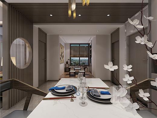 公园道一号平层现代设计效果图