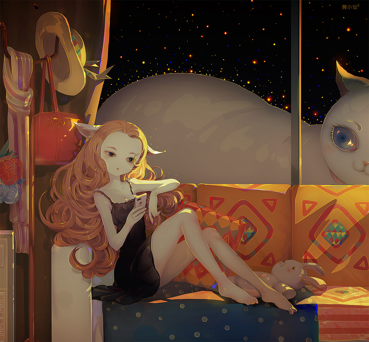 《猫女郎~》|插画|商业插画|舞小仙_原创作品-站酷zcool