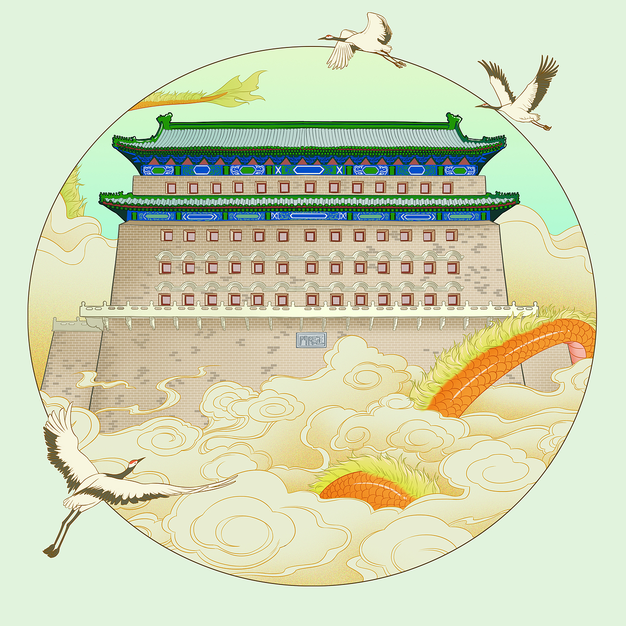 正阳门（图ZMjI4OTg5MzY0） - 商业插画 - 站酷设计师土豆炖鸡块原创素材 - 站酷ZCOOL
