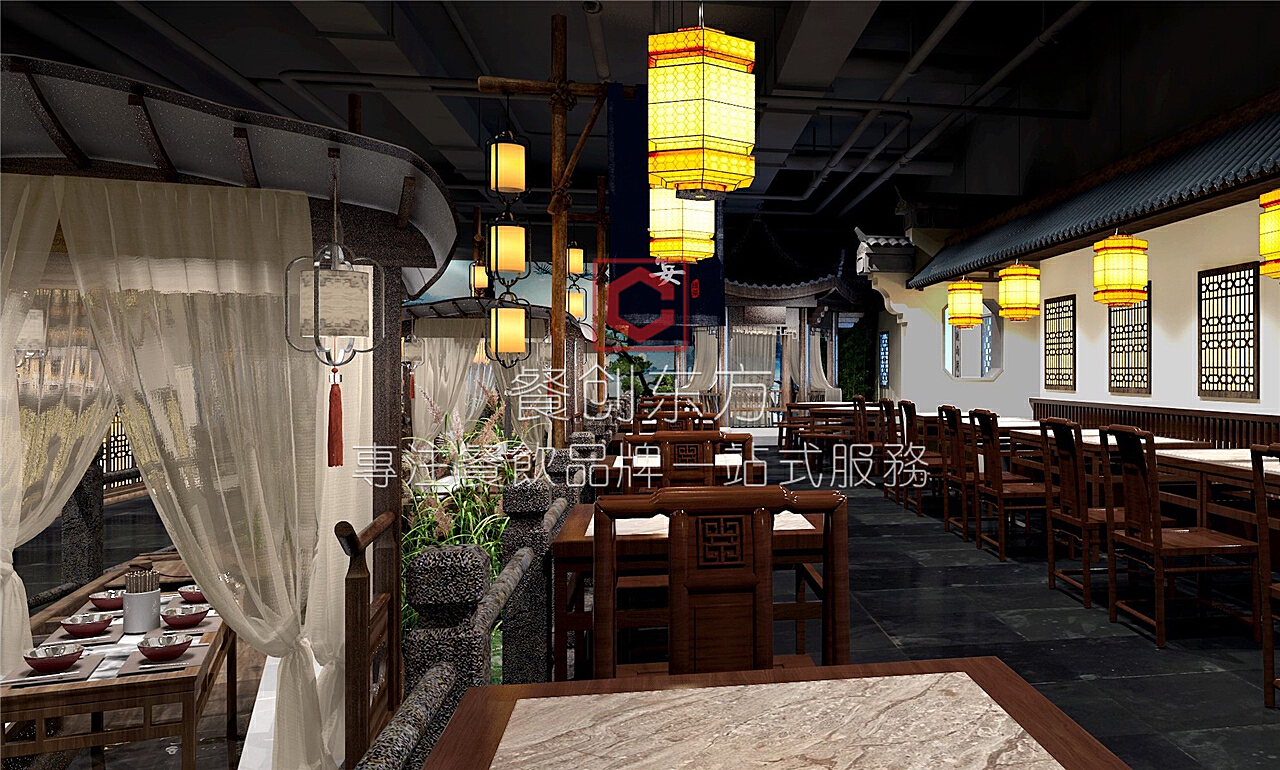 连云港绿茶餐厅-建e室内设计网-设计案例