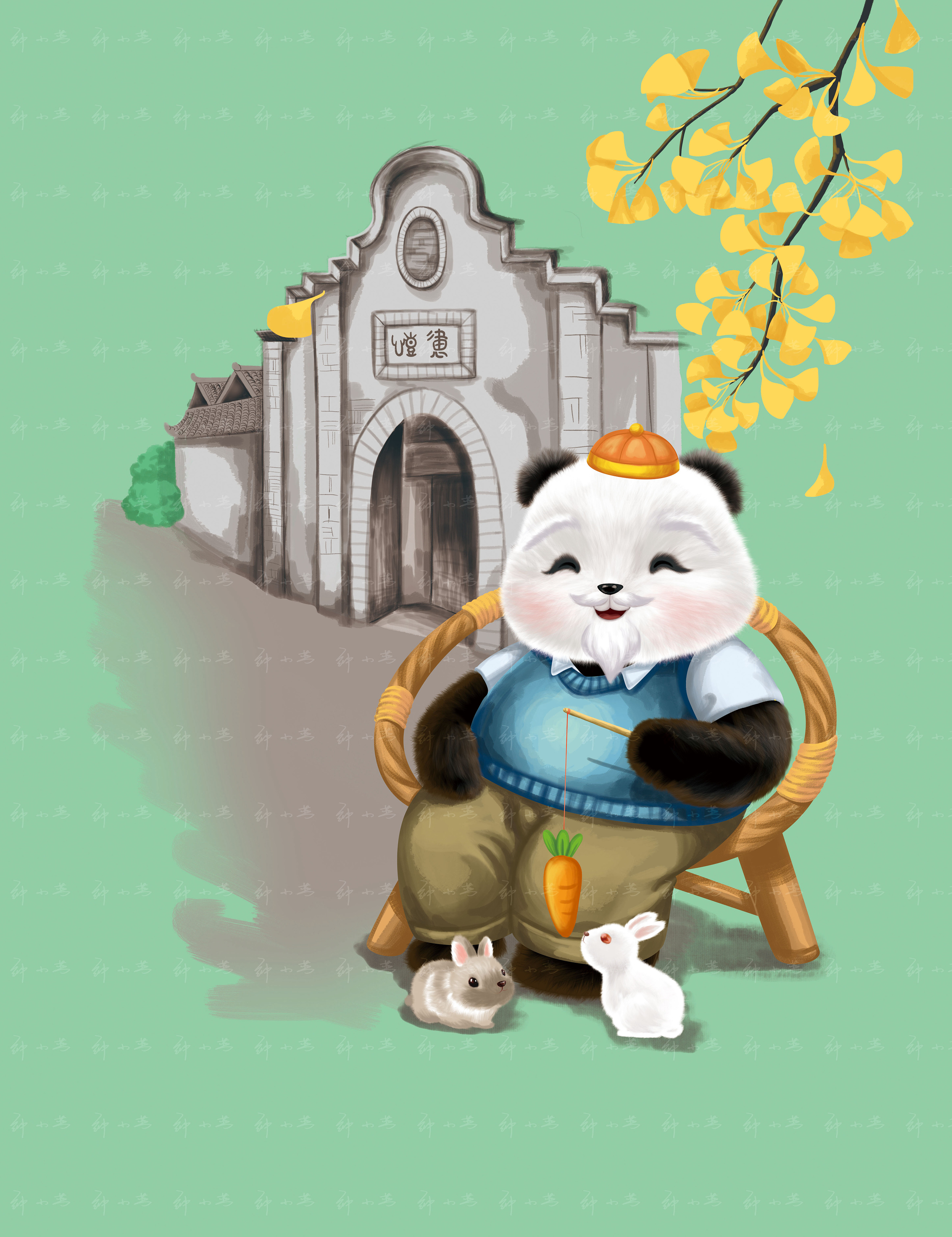 熊猫|插画|商业插画|红入桃腮 - 原创作品 - 站酷 (zcool)