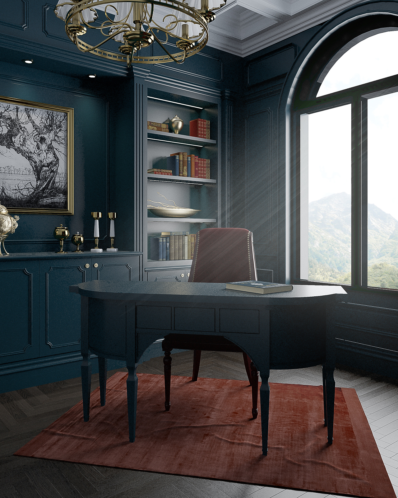 随练---复古书房|三维|场景|z64558268 - 原创作品 - 站酷 (zcool)