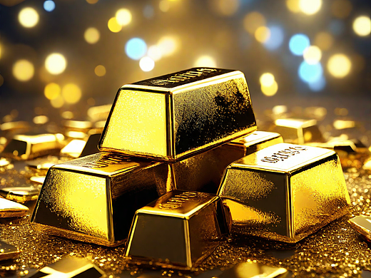 金砖金光璀璨财源滚滚福气满满