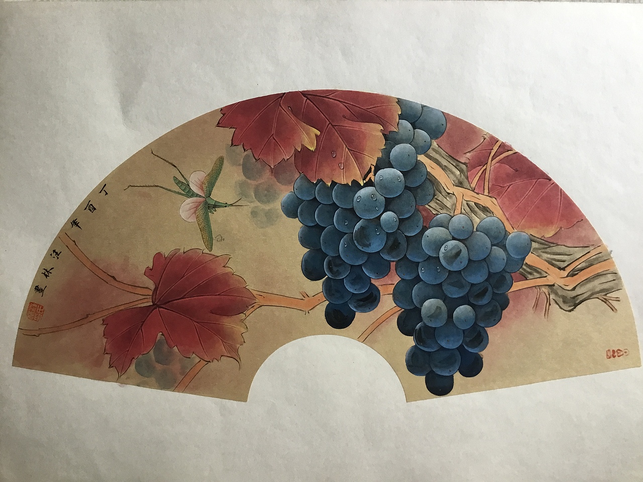 汪林工笔画葡萄