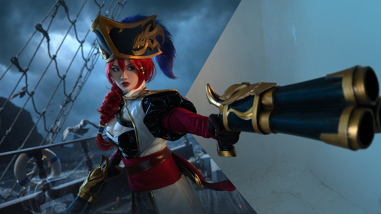 英雄联盟女枪厄运小姐cosplay正片lol赏金女船长