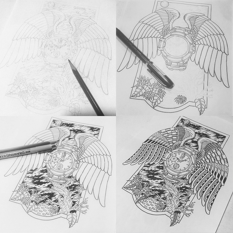 G-SHOCK插画...（图ZNDk4NTYxNDg=） - 艺术插画 - 站酷设计师陈晓恒EricStudio原创素材 - 站酷ZCOOL