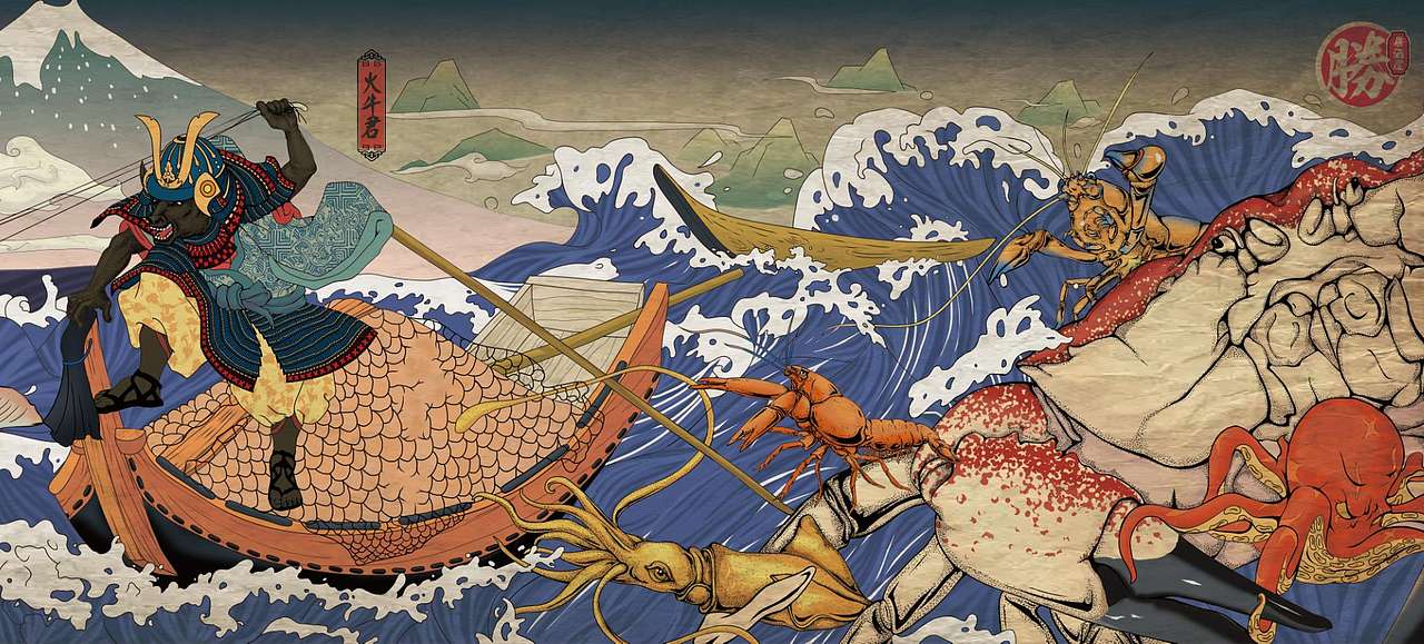 浮世绘电子壁画（续）（图ZMTIwMjk1Mzcy） - 商业插画 - 站酷设计师町当原创素材 - 站酷ZCOOL