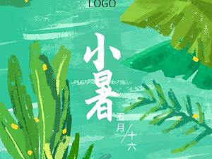 清新大气小暑节气宣传海报