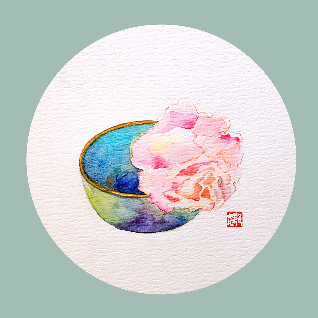 瓷碗和花|插画|商业插画|娜娜贝 - 原创作品 - 站酷 (zcool)