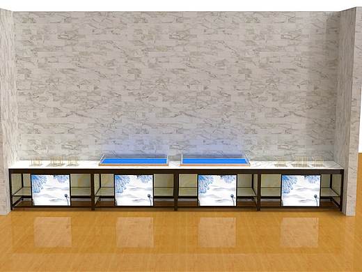 酒店自助餐台设备制作 大理石折叠布菲台专利