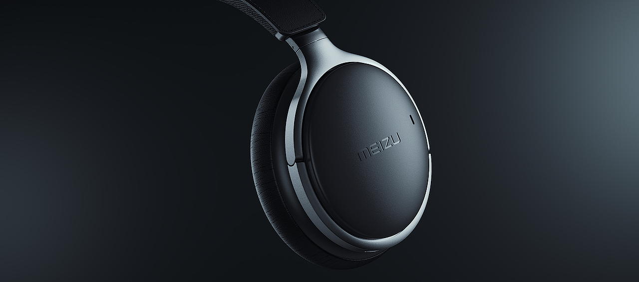 魅族HD60 ANC降噪耳机（图ZMjA3MzE3NzU2） - 产品 - 站酷设计师黑鸟视觉一油屋原创素材 - 站酷ZCOOL
