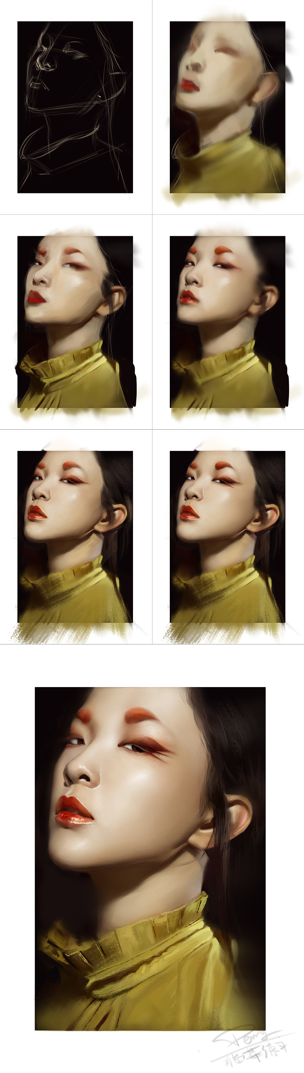 手绘临摹练习4（图ZNjc5NTA3MjQ=） - 创作习作 - 站酷设计师彭彭君原创素材 - 站酷ZCOOL