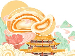 九江茶饼插画包装设计