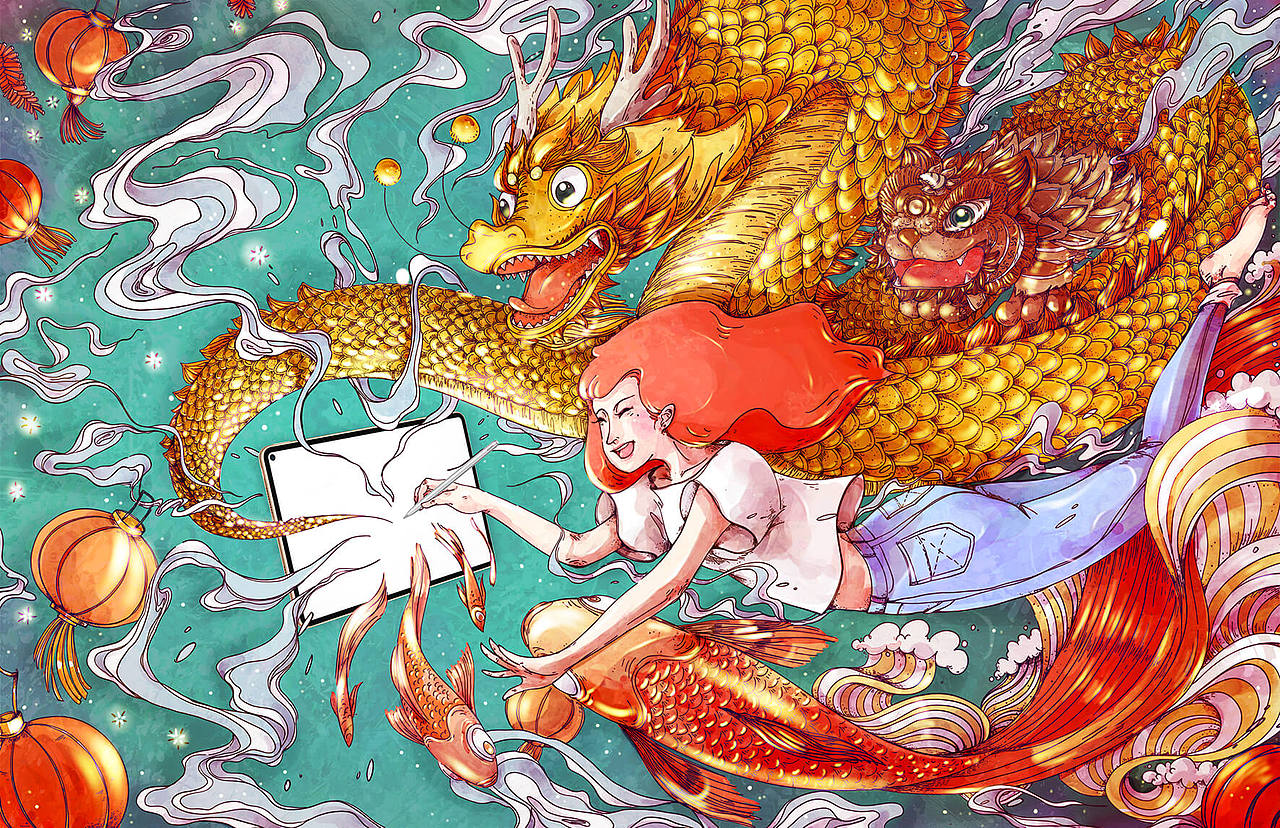 华为 MatePad Pro 2020新品宣传插画