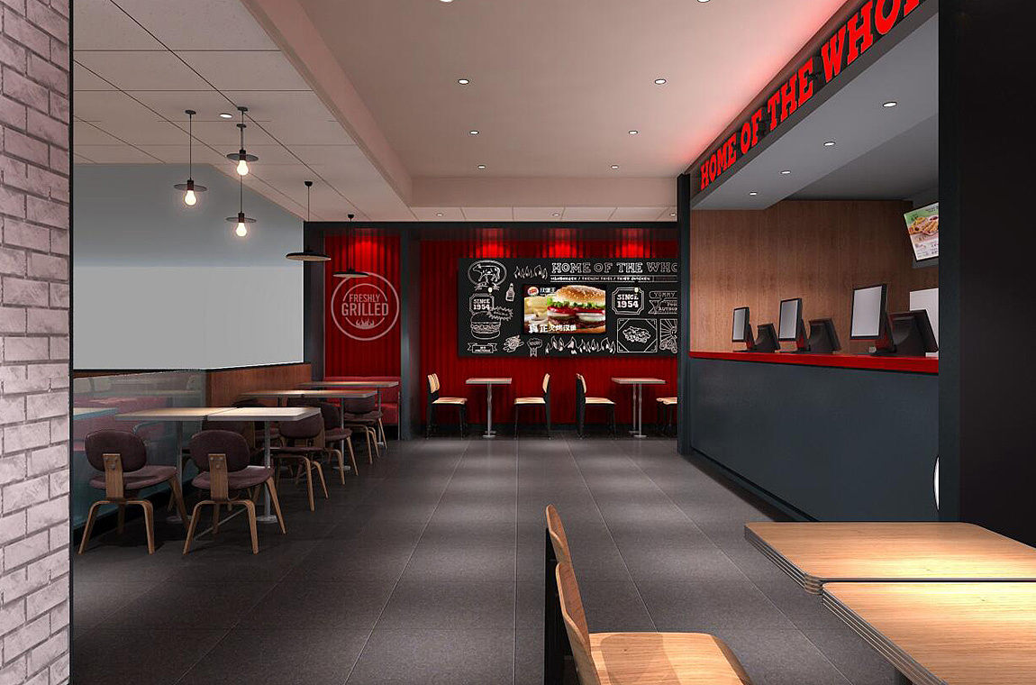 广州汉堡王餐饮装修设计案例赏析