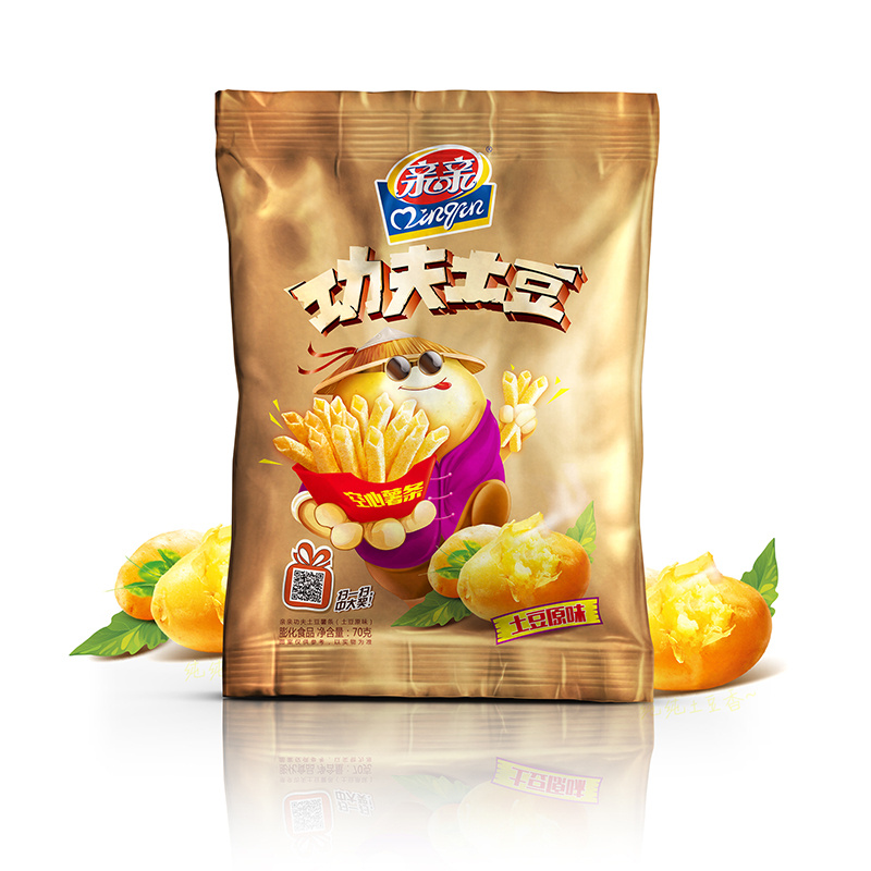 闽颂设计作品亲亲食品功夫土豆包装设计