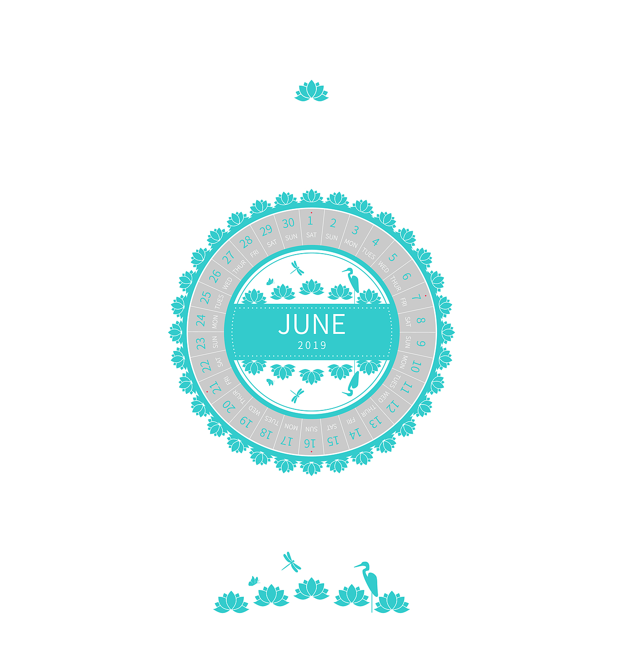 2019圆形日历设计