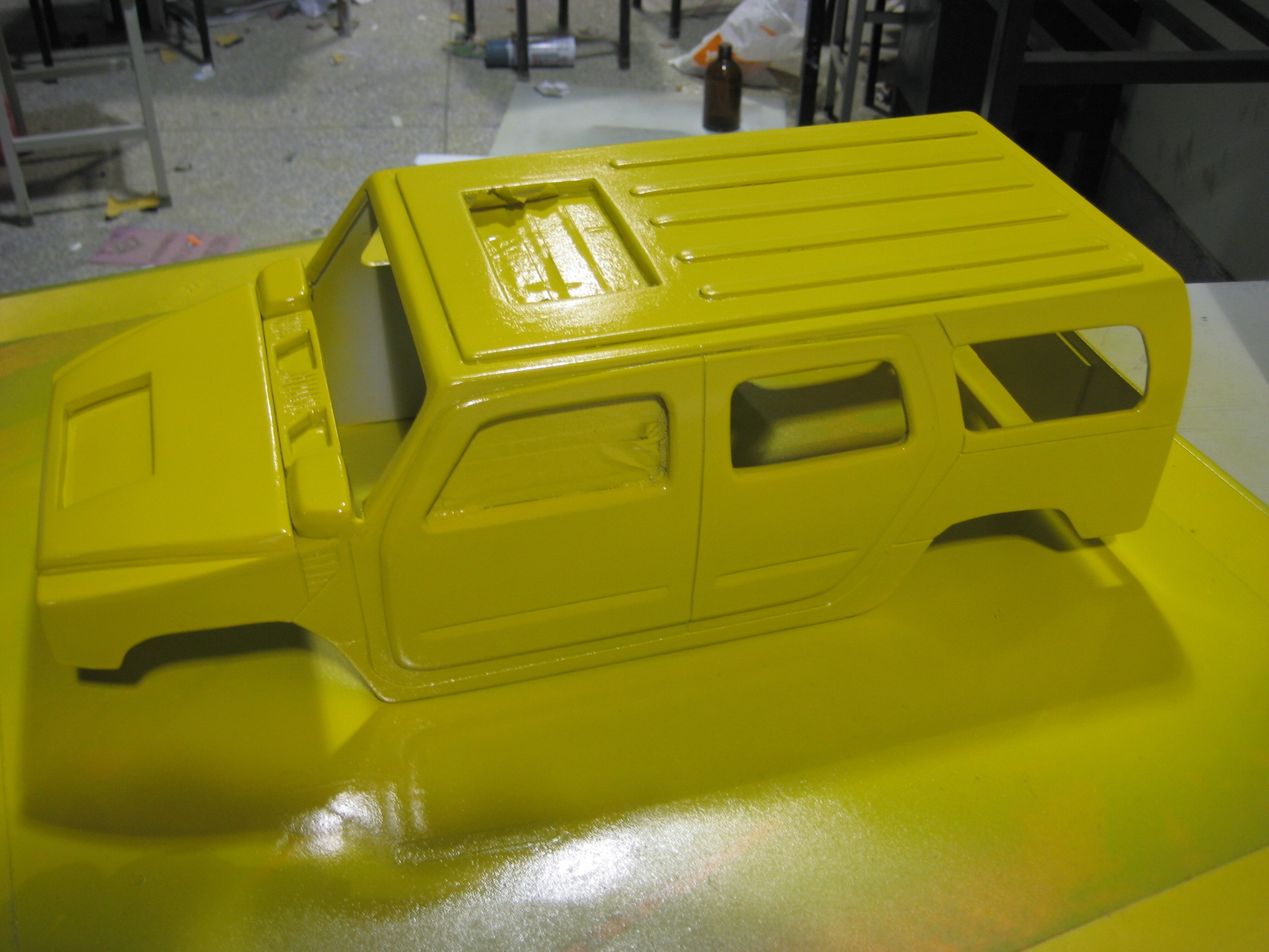 悍马h2汽车模型手工制作过程