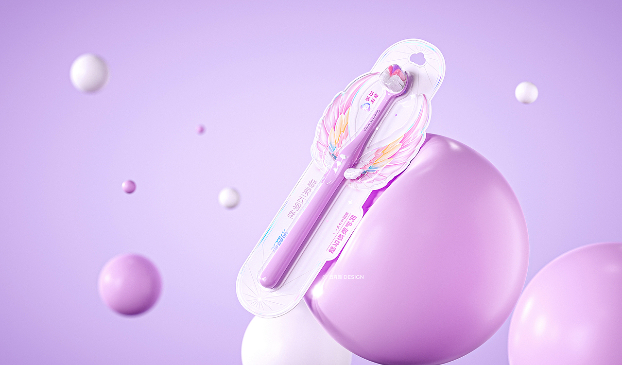 五克氮²×冷酸灵 | 天使刷 产品视觉设计