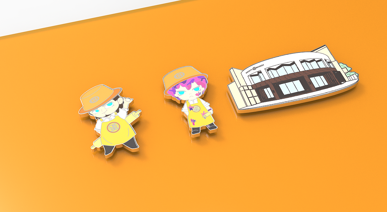 烘焙产品公仔周边(设计图+产品实物)