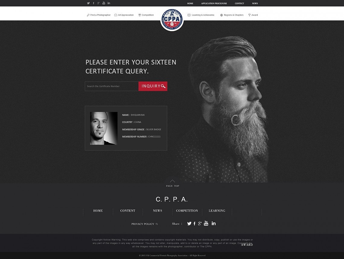 C.P.P.A 商业人像摄影协会网站（图ZMjE5NzkwNDY4） - 企业官网 - 站酷设计师A_BOY原创素材 - 站酷ZCOOL