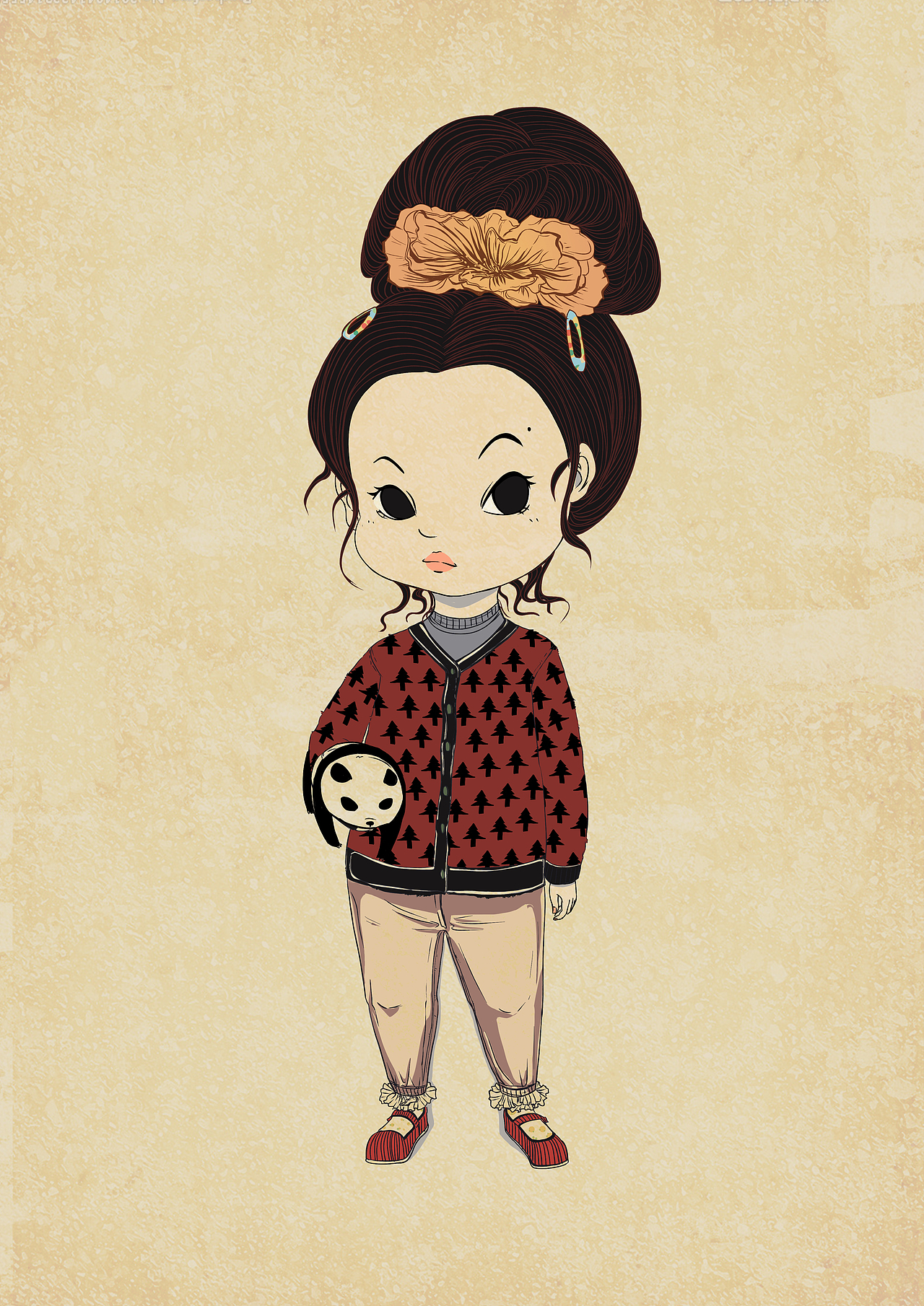 小时候妈妈给我打的红毛衣