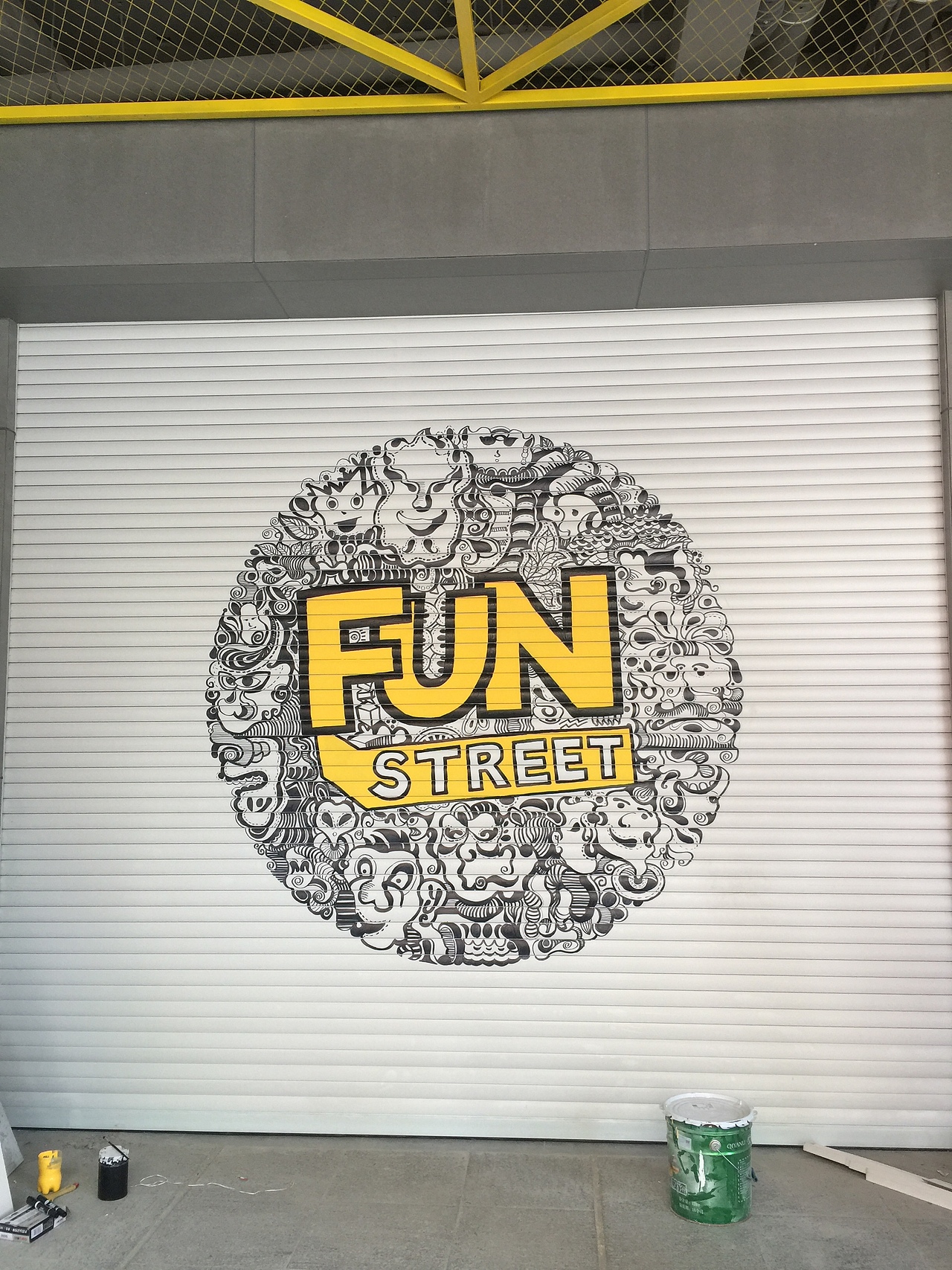 餐饮街 涂鸦（图ZMTEyNjQyODg0） - 新锐潮流插画 - 站酷设计师权小辫原创素材 - 站酷ZCOOL