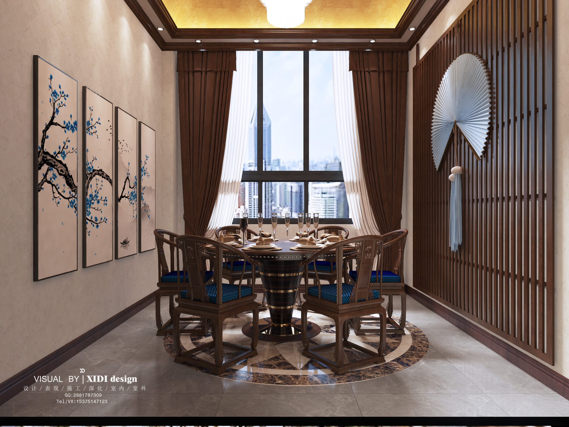 新中式豪华包房饰之家完美装饰-建E网设计案例