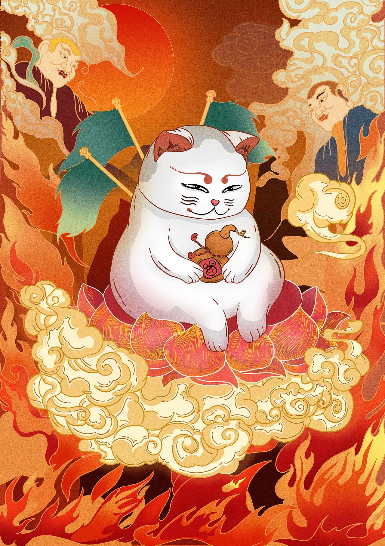 猫咪门神