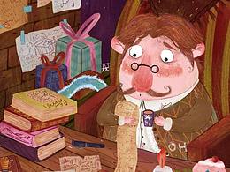 三更喝牛奶|兒童插畫