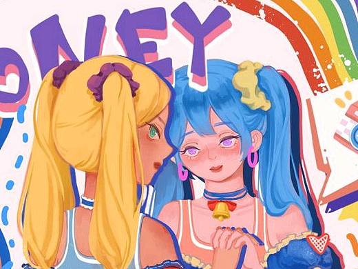 《美式甜心》（个人主页-ZNjc3MzQ4Mjg=） - 创作习作 - 站酷设计师白露不思春原创素材 - 站酷ZCOOL