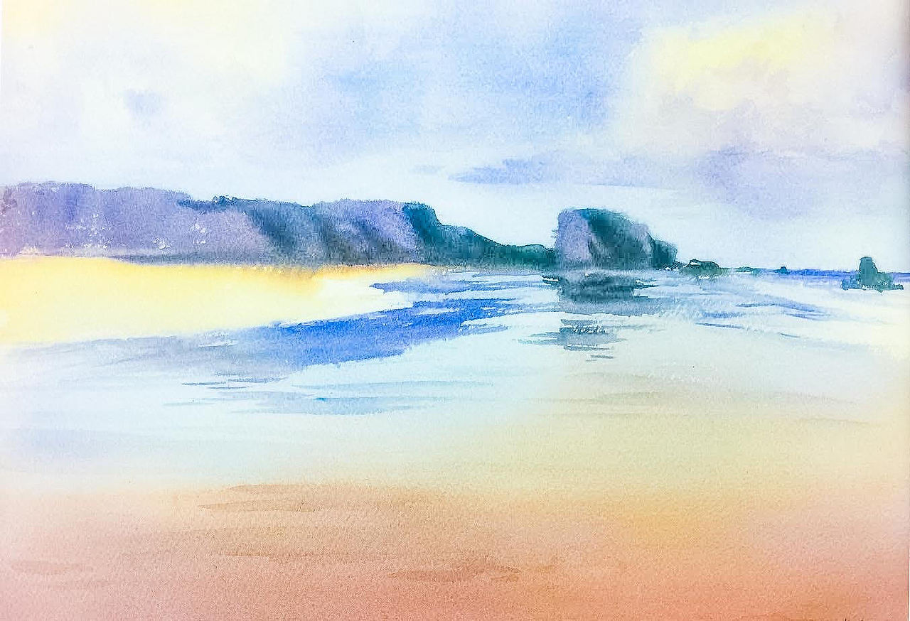 海边风景（图ZMjY4NTY0MzQ4） - 绘画 - 站酷设计师范特西Niki原创素材 - 站酷ZCOOL