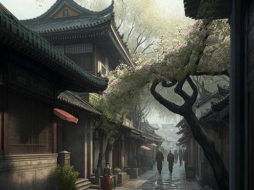 “小楼一夜听春雨，深巷明朝卖杏花”