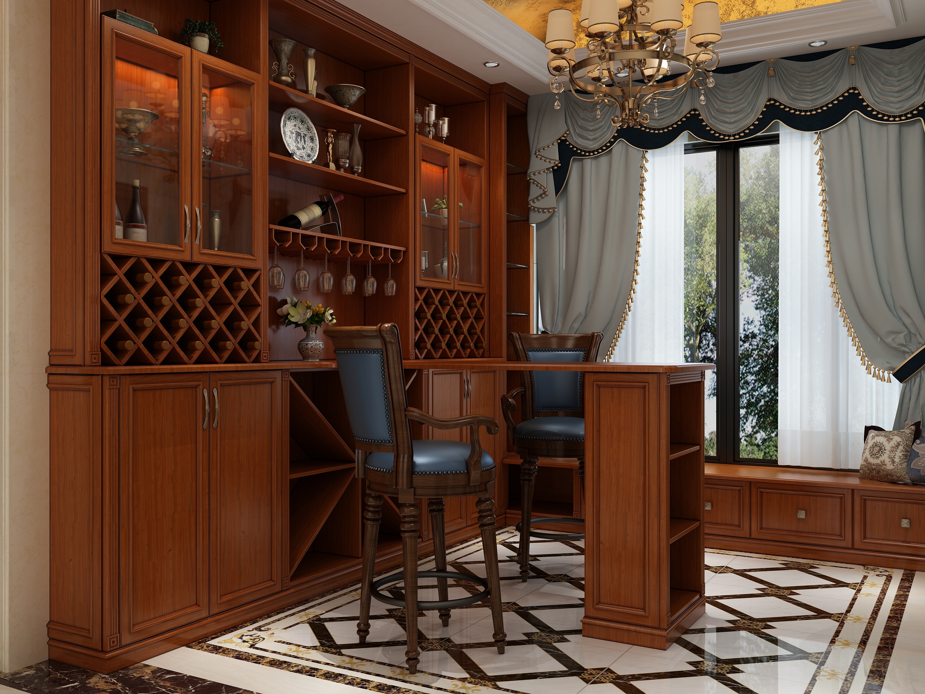 酒柜|空间|家装设计|rlddu - 原创作品 - 站酷 (zcool)