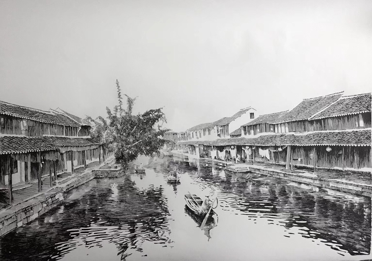 钢笔画作品欣赏