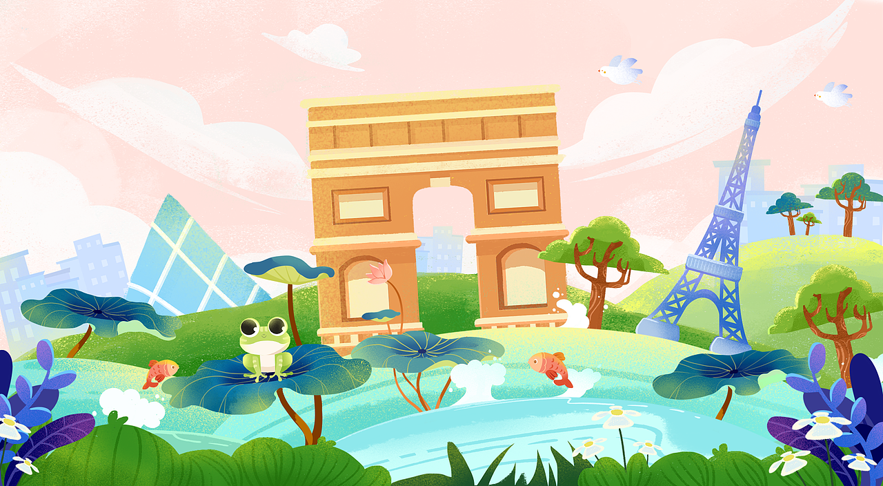 Lingo Fun TV 母親節(jié)動畫場景插圖（圖ZMjg1MDYxNDky） - 商業(yè)插畫 - 站酷設(shè)計師Alice樂樂原創(chuàng)素材 - 站酷ZCOOL