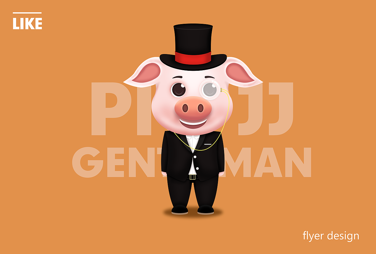 够绅士啊猪宝宝（图ZMTM5MDUwNzQ4） - IP形象 - 站酷设计师FLY_ER原创素材 - 站酷ZCOOL