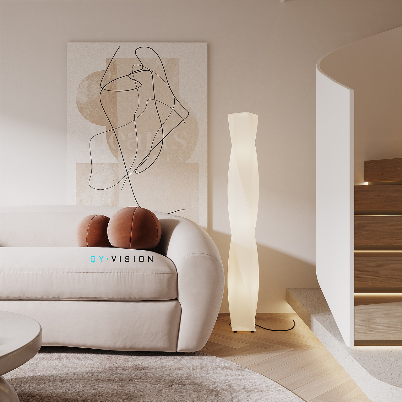 奶油诧寂风loft公寓