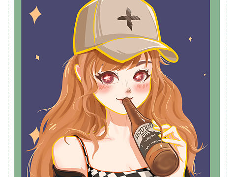 头像插画（个人主页-ZNjQwMDI3ODg=） - 创作习作 - 站酷设计师BE丨HUMBLE原创素材 - 站酷ZCOOL