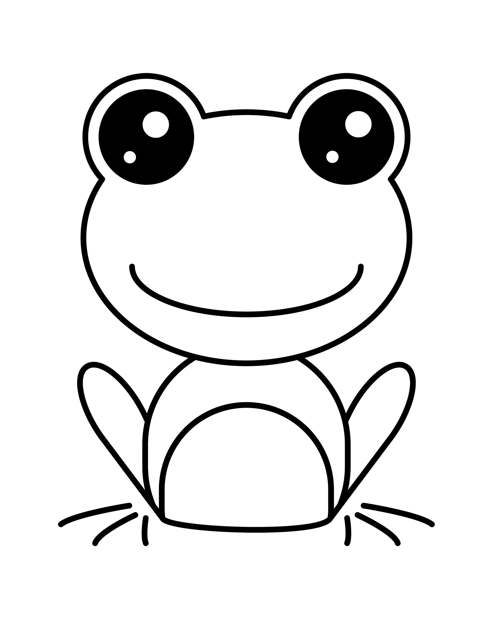 青蛙简笔画 一年级图片