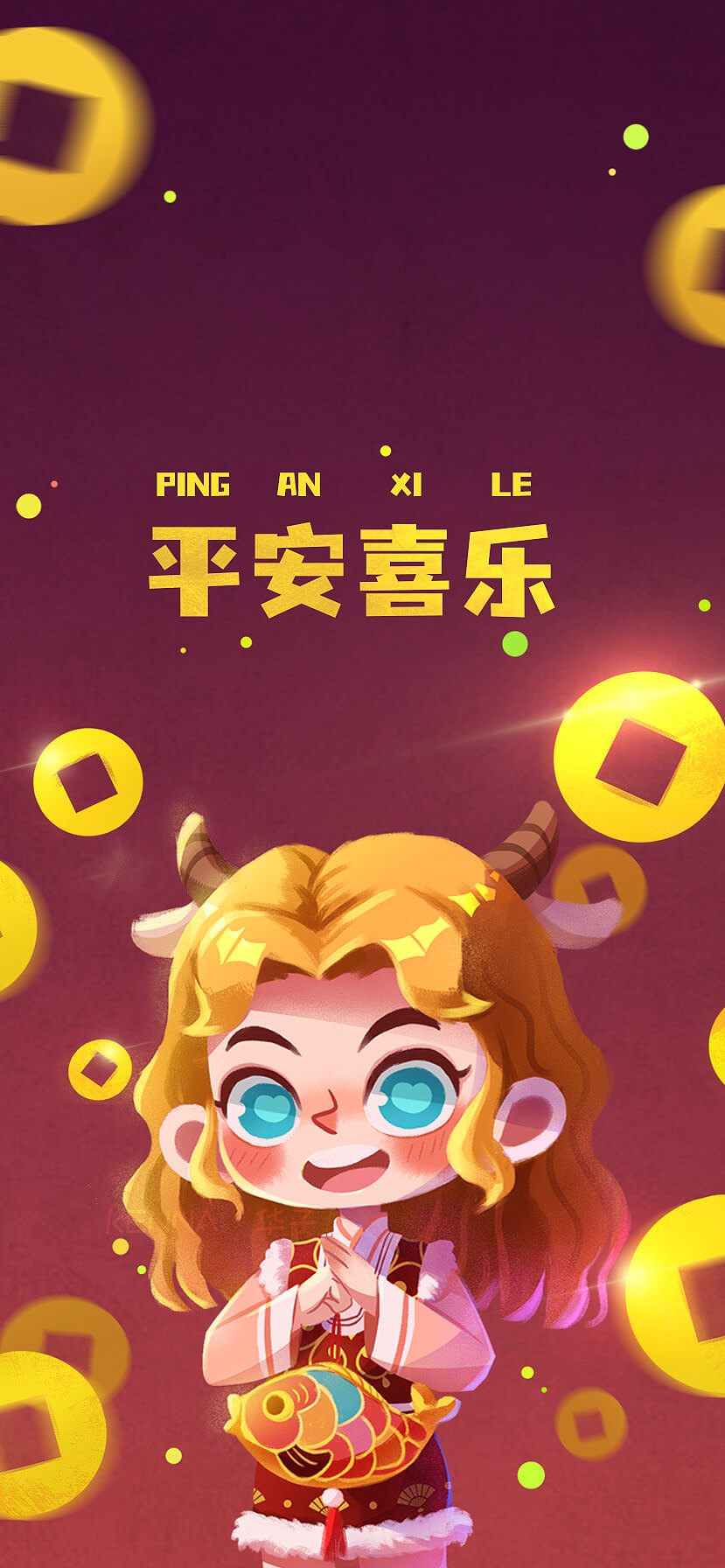 2021新年壁纸（图ZMjQyMTc1OTcy） - 儿童插画 - 站酷设计师Kenna_华子原创素材 - 站酷ZCOOL