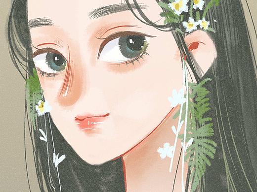 手绘女孩大头头像练习