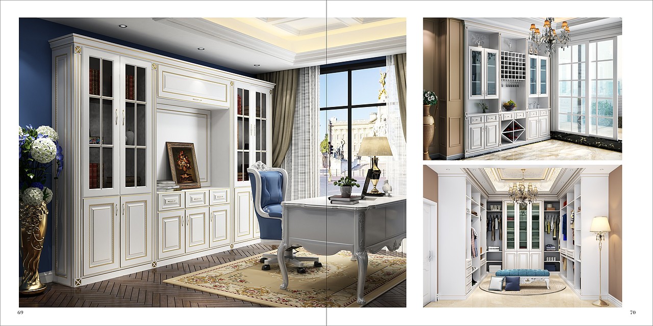 郑州定制衣柜板式家具彩页实木橱柜木门图册设计印刷