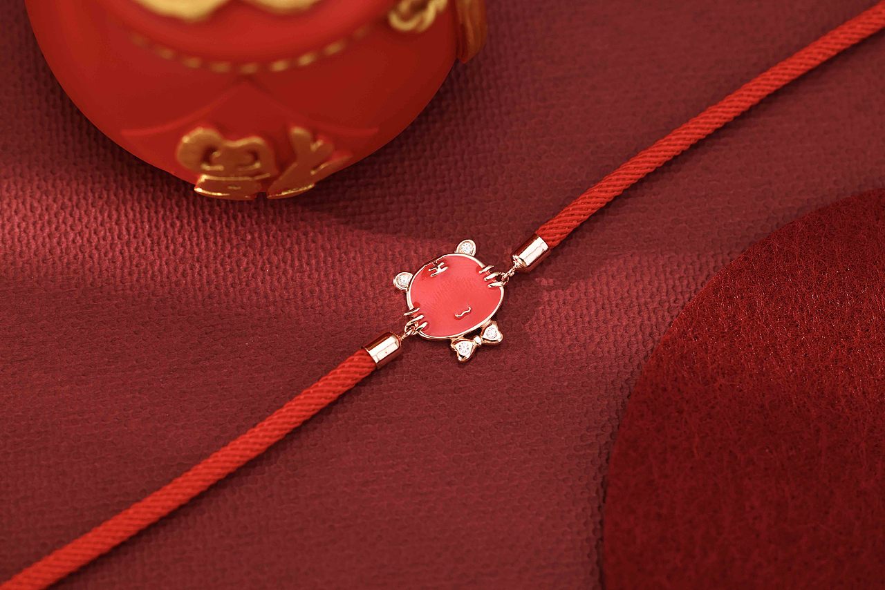 虎年饰品银饰品项链新年手链首饰拍摄电商静物产品拍照