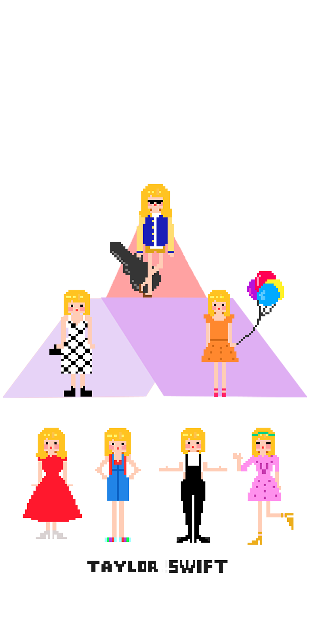 霉霉Taylor Swift 街拍照→像素画（图ZMTU0NDEwMjIw） - 像素画 - 站酷设计师林惜吾原创素材 - 站酷ZCOOL