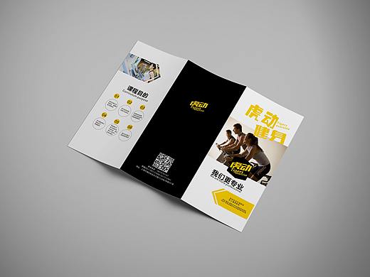 虎动健身三折页