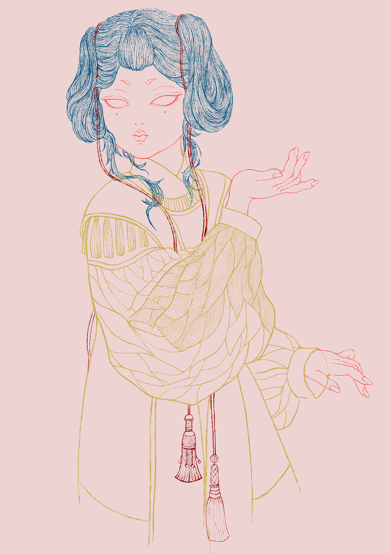 插画临摹练手（图ZMTM2MjYwOTE2） - 创作习作 - 站酷设计师恰恰go0原创素材 - 站酷ZCOOL