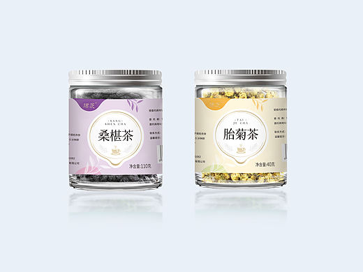 木槿花设计|养生茶系列标签设计