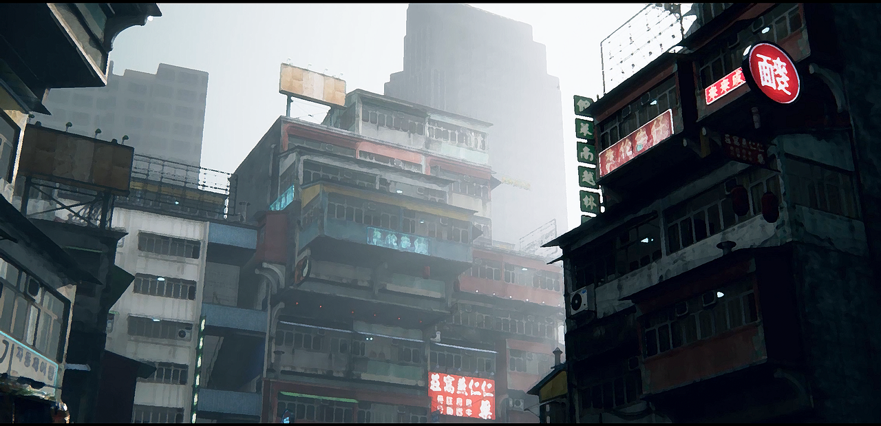 Enscape 朋克街区动画（图ZMjUxNDg1NDI0） - 场景 - 站酷设计师ENS茶会十字原创素材 - 站酷ZCOOL