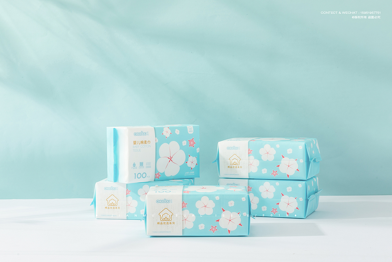 初兜 婴儿棉柔巾摄影 ✖ 纸巾湿巾洗脸巾母婴用品拍摄